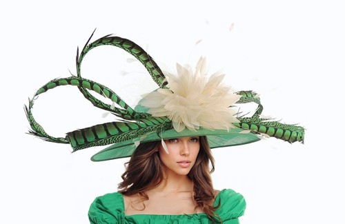 Emerald green kelly cream wide - emerald,