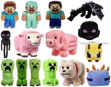 Minecraft Plush Toy 20cm–60cm Soft Figure | Steve, Creeper, Ender Dragon & More
