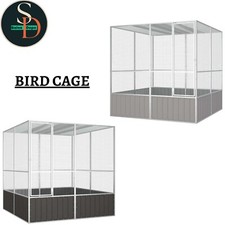 Modern Bird Cage Galvanised Steel Aviary House Anthracite/Grey vidaXL