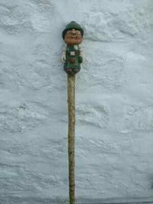 Wooden walking stick hand