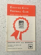 EXETER CITY v BARROW - LEAGUE