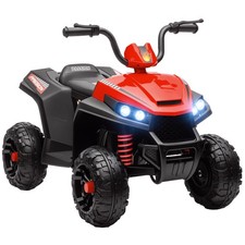 AIYAPLAY 12V Kids Electric Quad Bike with 4 Wheels Spring Suspension, Red,Used