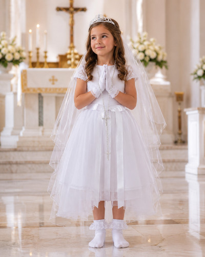 Girls first communion veil - girls,