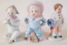 Three Antique Porcelain Fairings Novelty Children Figures German C1890-1900