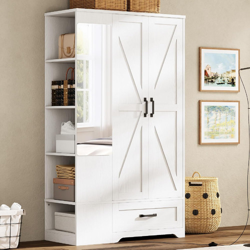 Modern white armoire - modern,