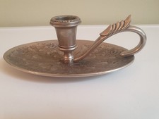 Vintage  Silver Plated Candle
