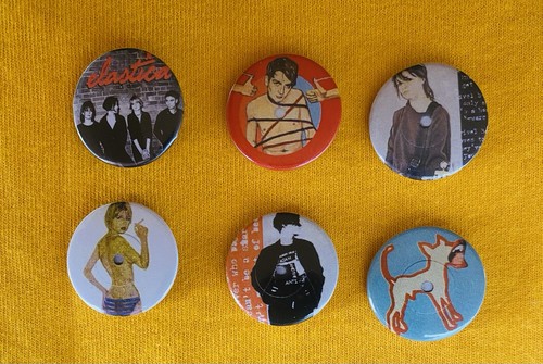 Elastica 25mm pin badge set - 25mm,