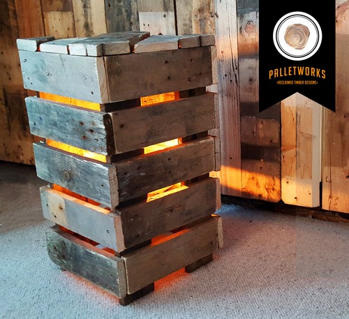Pallet light lamp bedside - lamp,