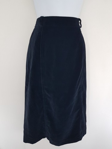 Vintage skirt velvet navy blue - vintage,
