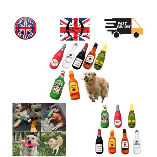 Squeaky dog toy beer - squeaky,