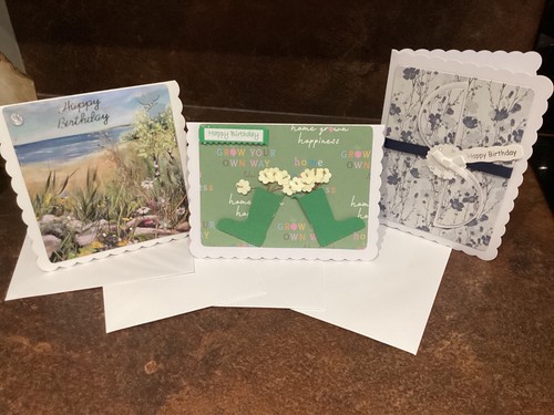 3pk birthday cards blank - 3pk,