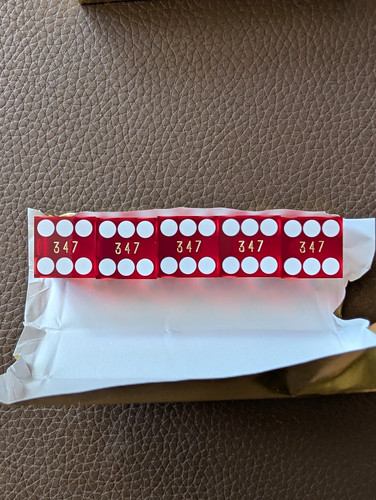 Precision red casino dice set - red, (set