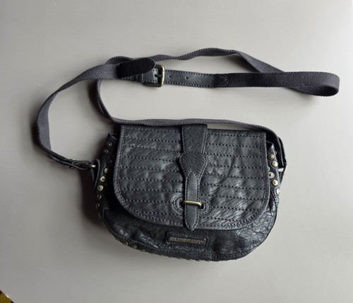 Superdry handbag black leather - superdry,