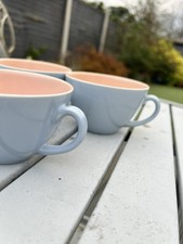 Tea cups blue pink Poole