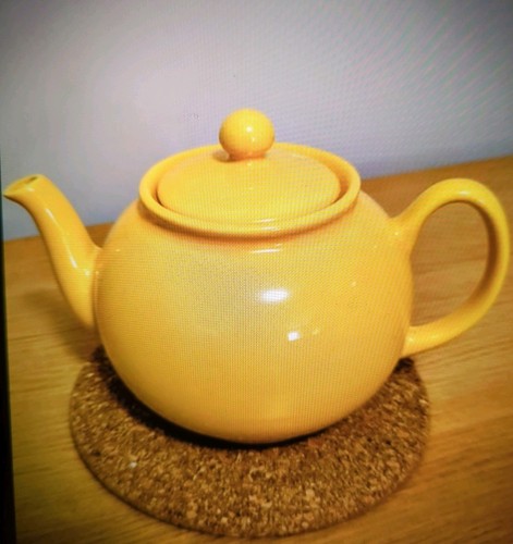 Vintage english yellow teapot - english,