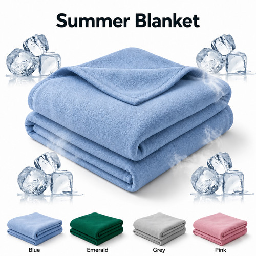 Summer fleece blanket - summer,