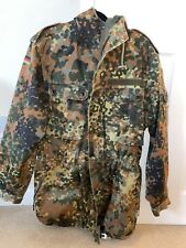 German Bundeswehr Flecktarn Camo Military Parka Jacket Hood Coat Army
