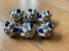 Blue Ceramic Door Knobs