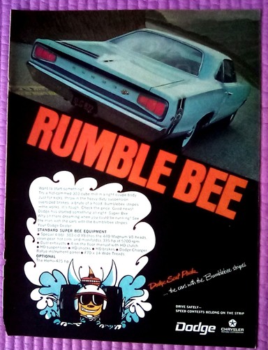 1968 dodge super bee print - 1968,