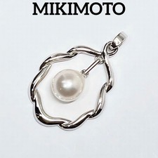 Mikimoto Pearl Pendant Silver