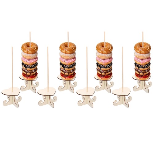 Pcs wood donut stands heart - pcs,