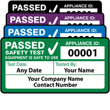 PAT Test Labels Personalised 4th / 5th Edition - Strong Adhesive & Rip Proof