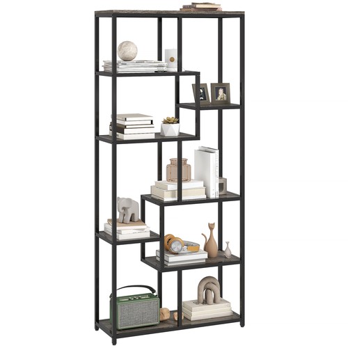 Homcom industrial bookcase - industrial,
