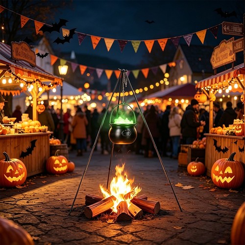 Halloween witches cauldron - cauldron, w/