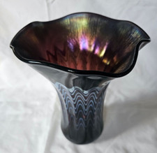 Over 2kg, Gorgeous David Hartman studio glass vase, from Kauai, Hawaii