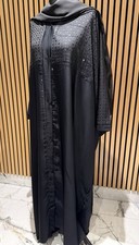 Elegant Black Butterfly Batwing Farasha Abayah Jilbab 