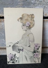 RAPHAEL KIRCHNER MAID OF ATHENS ART NOUVEAU GLAMOUR POSTCARD M.M VIENNE c1901