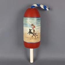 Decorative Wooden/Polystyrene Hand-Painted Vintage Nautical Decor From The '80s