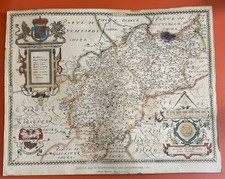Vintage Retro 60s Saxton's Map