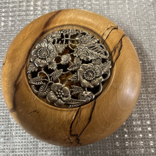 Spalted beech wooden - carved, po