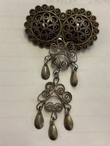 Norwegian 830 silver brooch - 830,