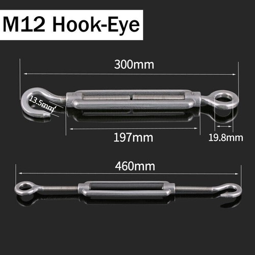 Stainless steel turnbuckle - stainless, jaw