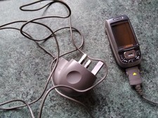 Vintage Samsung D500 Mobile Slide Phone and Charger