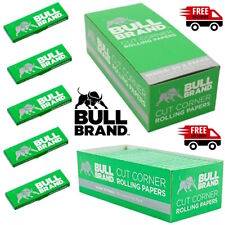2500x BULL BRAND Tobacco Smoking Cigarette Rolling PAPER Cut Corners G Filter UK
