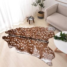 Faux Deer Rug Faux Rug Animal Fur Skin Carpets Hide Area Rugs 41in×35in New 