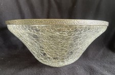 Crackle Glass Serving Bowl ~