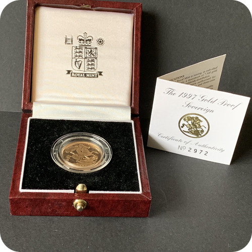 1997 proof full gold sovereign - proof,