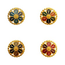 ENAMELED GOLD COLOURED BUTTONS