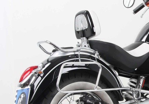 Chrome pipe leather bag holder - chrome,