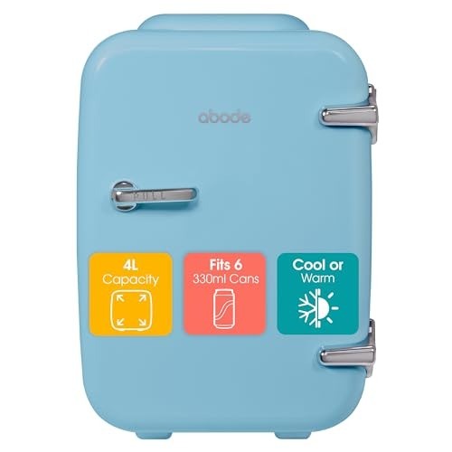 Compact black mini fridge - black,