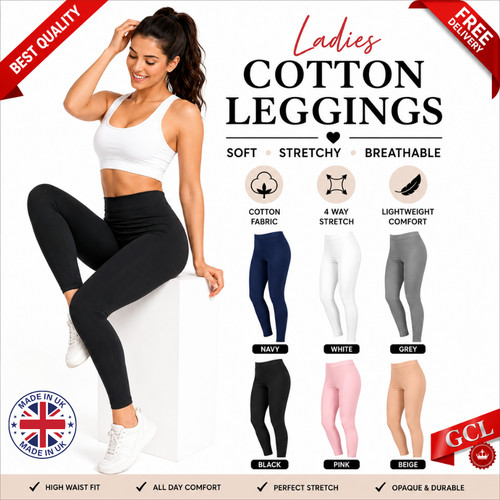 Leggings cotton plain full - leggings,
