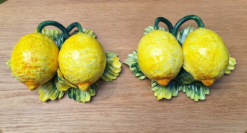 Pair capodimonte style lemons - pair,
