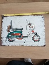 Scooter Lambretta Vespa Metal Sign Picture  Home Bar Man Cave Shed