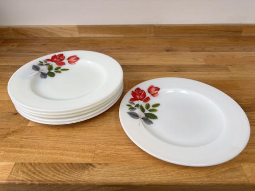 Pyrex june rose opal milk - pyrex, opal/milk