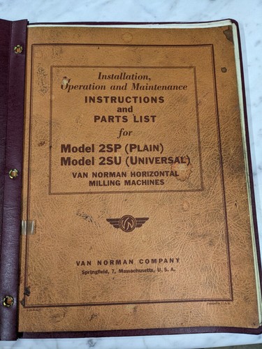 Van norman machine model 2sp - norman,