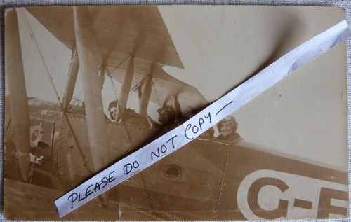 Photo postcard ww1 biplane - postcard,